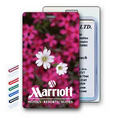 Luggage Tag - 3D Lenticular White and Pink Flowers Image (Imprinted)
